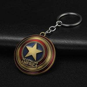 2019 Marvel The Avengers Keychain Thor's Hammer Thanos Gauntlet Captain America Shield Hulk Batman Mask Key Ring Wholesale