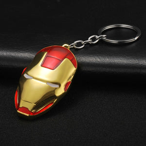 2019 Marvel The Avengers Keychain Thor's Hammer Thanos Gauntlet Captain America Shield Hulk Batman Mask Key Ring Wholesale