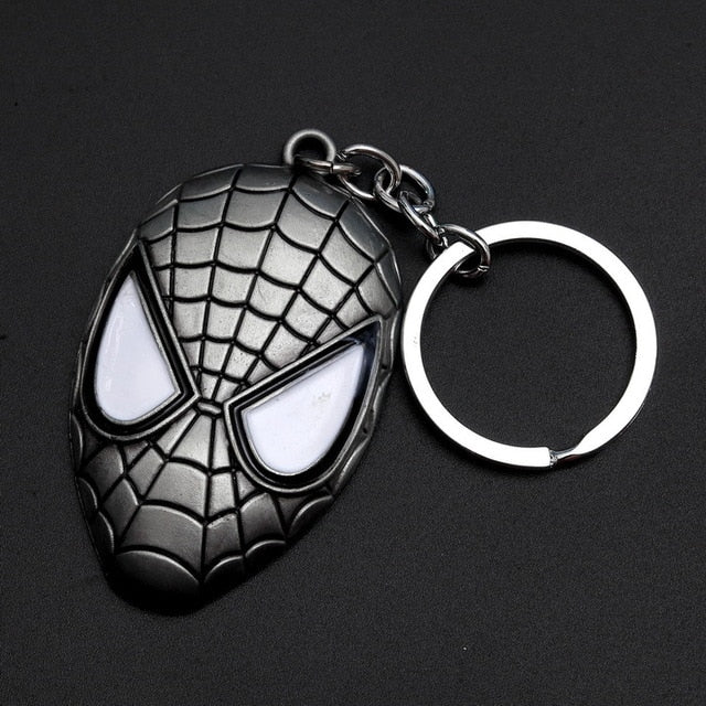 2019 Marvel The Avengers Keychain Thor's Hammer Thanos Gauntlet Captain America Shield Hulk Batman Mask Key Ring Wholesale