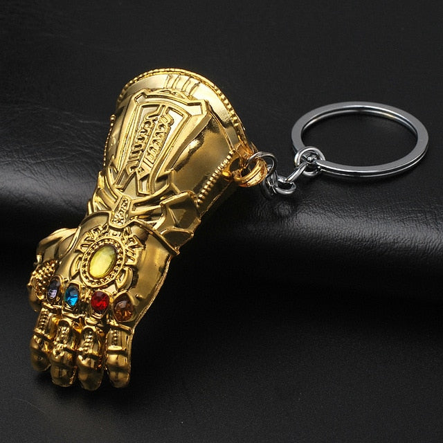 2019 Marvel The Avengers Keychain Thor's Hammer Thanos Gauntlet Captain America Shield Hulk Batman Mask Key Ring Wholesale