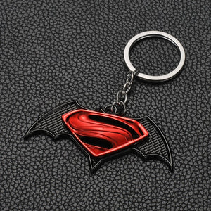 2019 Marvel The Avengers Keychain Thor's Hammer Thanos Gauntlet Captain America Shield Hulk Batman Mask Key Ring Wholesale