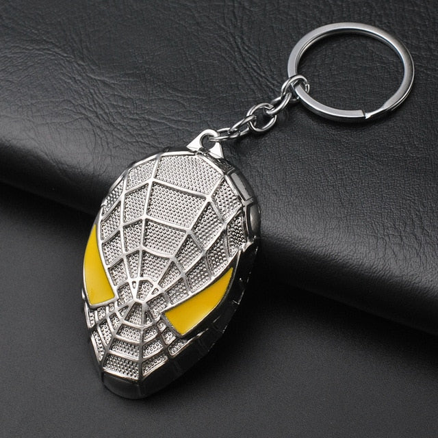 2019 Marvel The Avengers Keychain Thor's Hammer Thanos Gauntlet Captain America Shield Hulk Batman Mask Key Ring Wholesale