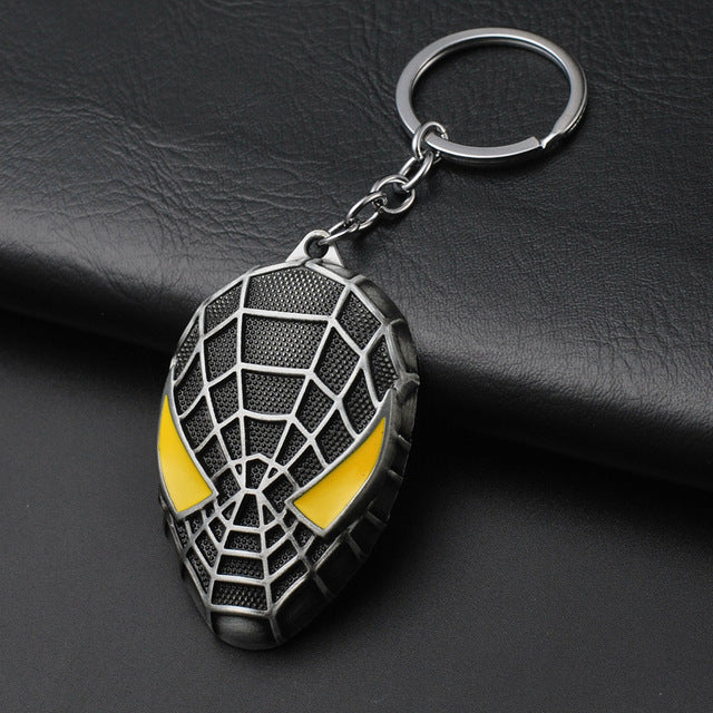 2019 Marvel The Avengers Keychain Thor's Hammer Thanos Gauntlet Captain America Shield Hulk Batman Mask Key Ring Wholesale