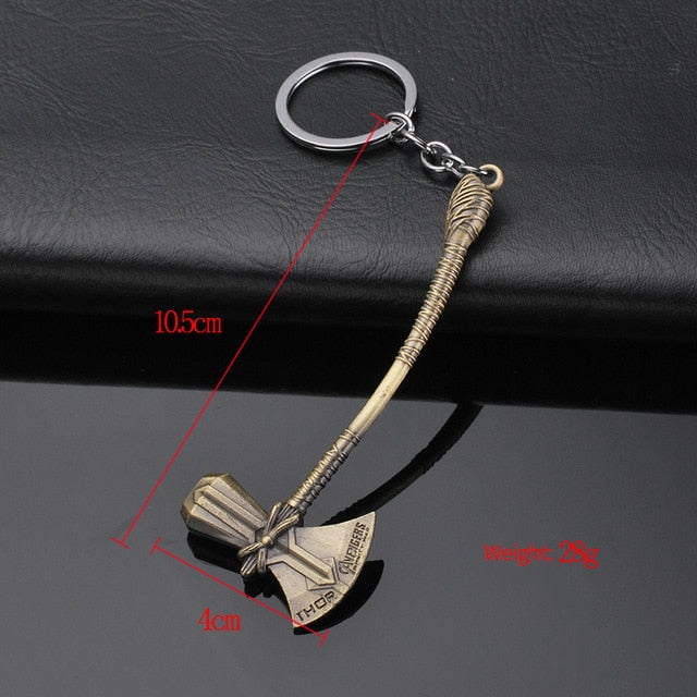 2019 Marvel The Avengers Keychain Thor's Hammer Thanos Gauntlet Captain America Shield Hulk Batman Mask Key Ring Wholesale