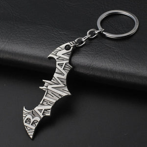 2019 Marvel The Avengers Keychain Thor's Hammer Thanos Gauntlet Captain America Shield Hulk Batman Mask Key Ring Wholesale