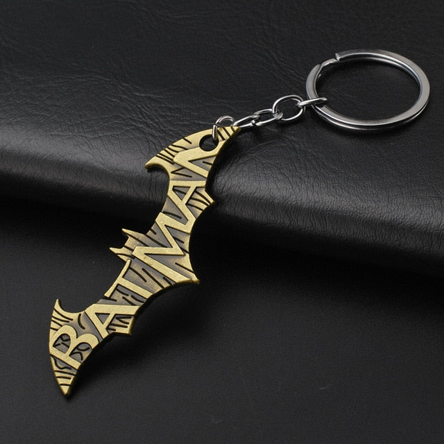 2019 Marvel The Avengers Keychain Thor's Hammer Thanos Gauntlet Captain America Shield Hulk Batman Mask Key Ring Wholesale