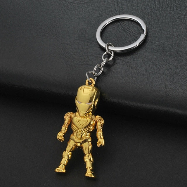 2019 Marvel The Avengers Keychain Thor's Hammer Thanos Gauntlet Captain America Shield Hulk Batman Mask Key Ring Wholesale