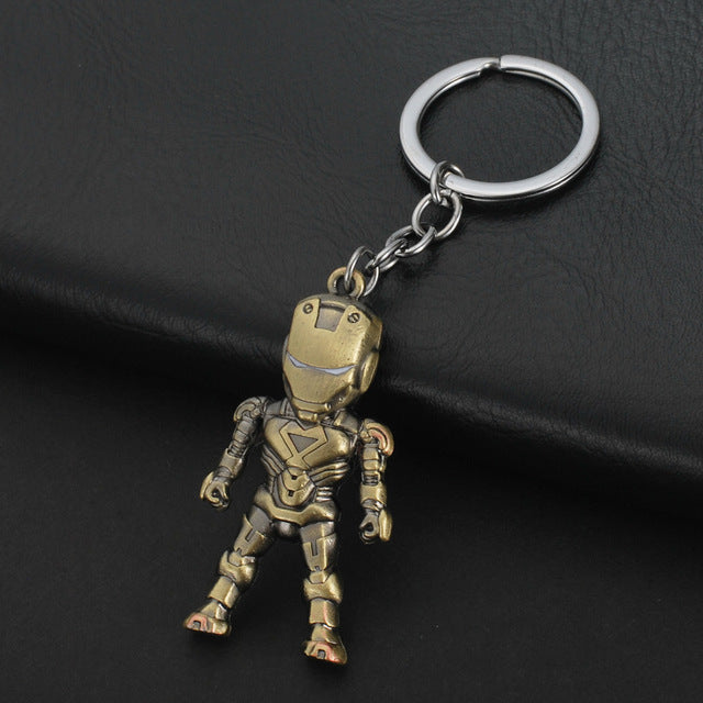 2019 Marvel The Avengers Keychain Thor's Hammer Thanos Gauntlet Captain America Shield Hulk Batman Mask Key Ring Wholesale