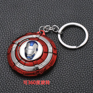 2019 Marvel The Avengers Keychain Thor's Hammer Thanos Gauntlet Captain America Shield Hulk Batman Mask Key Ring Wholesale