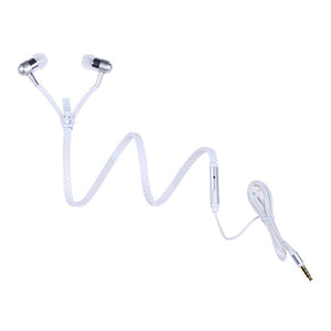 Luminous Earphone Popular Glowing in Dark Zipper In-Ear Sports Headset Wired Handfree Stereo Earphones With Cool Microphone