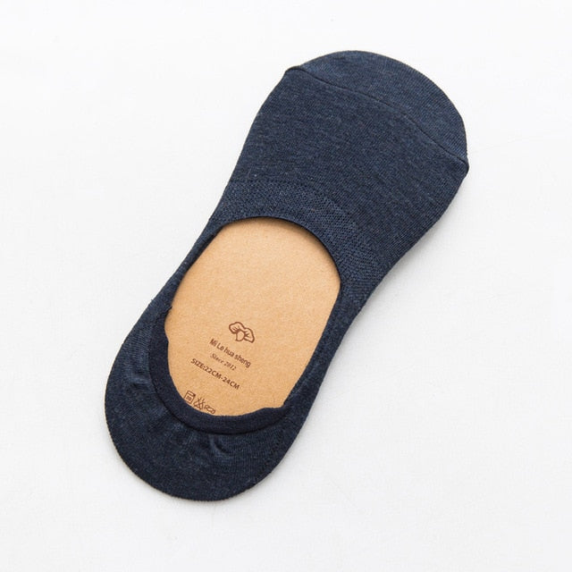 10 pieces = 5 pairs Spring summer women socks Solid color fashion wild shallow mouth invisible socks felmen slipper socks