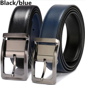 Men's Genuine Leather Dress Belt, Reversible Belt for Men Two In One 3.4cm wide mens belts big and tall